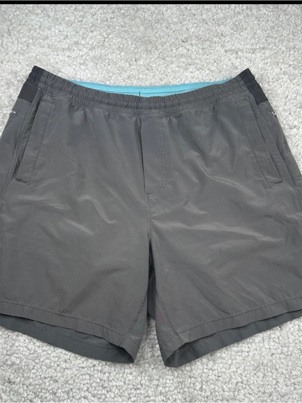Birddogs Shorts Mens XL Blue Gray Boom Boomstick 7'' Lined Gym Golf Performance
